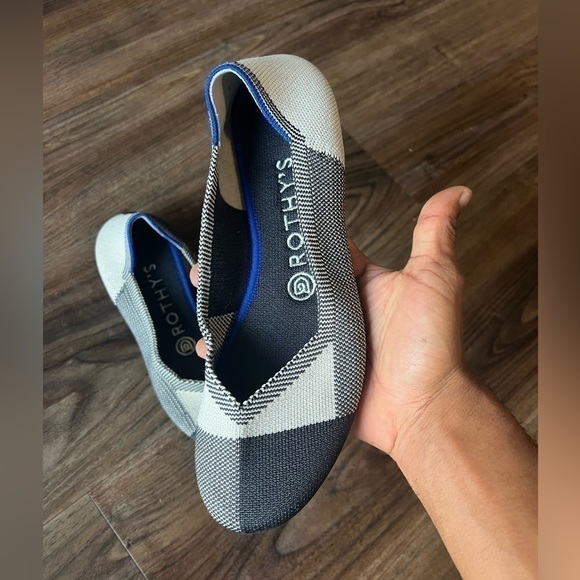 Rothy's Captoe Black Textile The Flat Ballet Comfort Women’s US 7.5 EU 38 - Picture 3 of 8